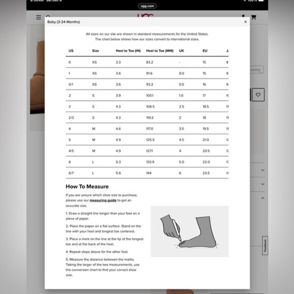 UGG Baby Boots Classic Bailey Bow Boots Chestnut Tan Brown Slip On Size 2 - Picture 6 of 16